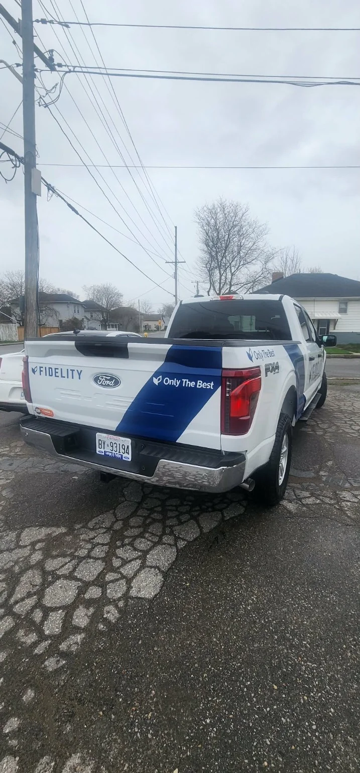 Fidelity pickup truck tailgate graphics