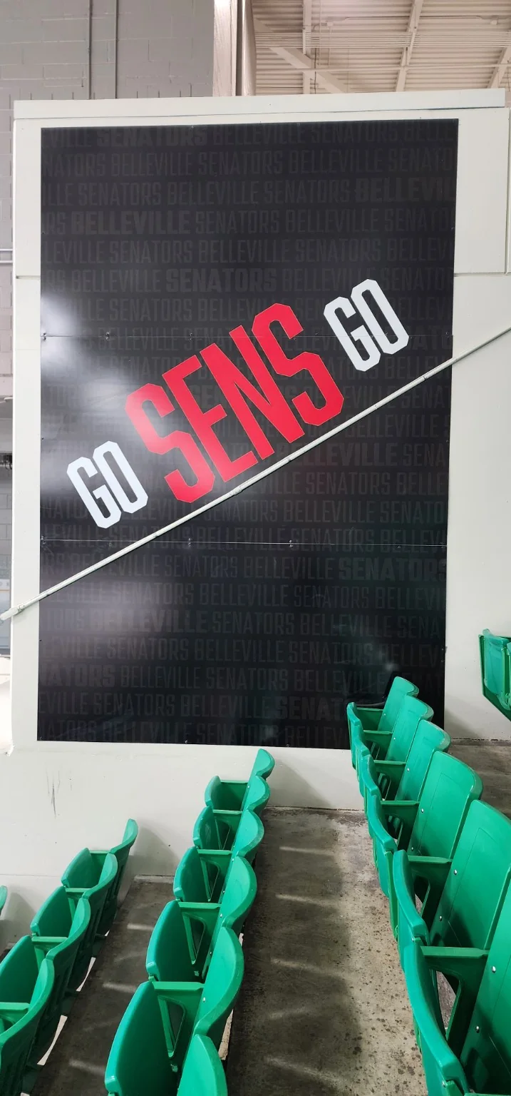 GO SENS GO large arena wall graphic from the Belleville Senators project