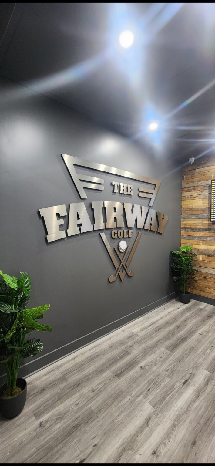 Fairway Golf finished dimensional logo installation